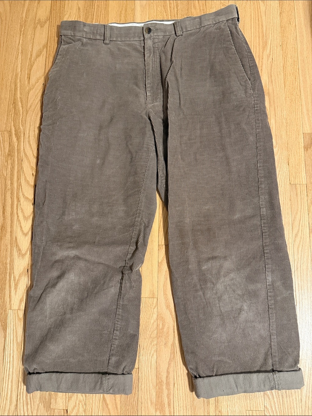 Men's Corduroy Pants in Taupe - Classic Straight Fit